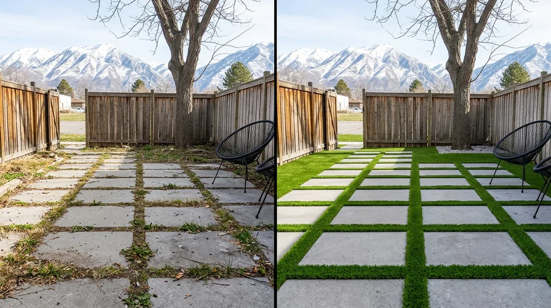 Result artificial grass installation in Salt Lake City - Salt Lake City Turf Installation